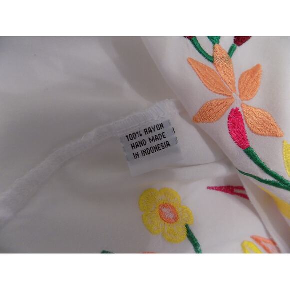 Debbie Katz South Beach swimsuit coverup white embroidered size Small - Picture 7 of 8